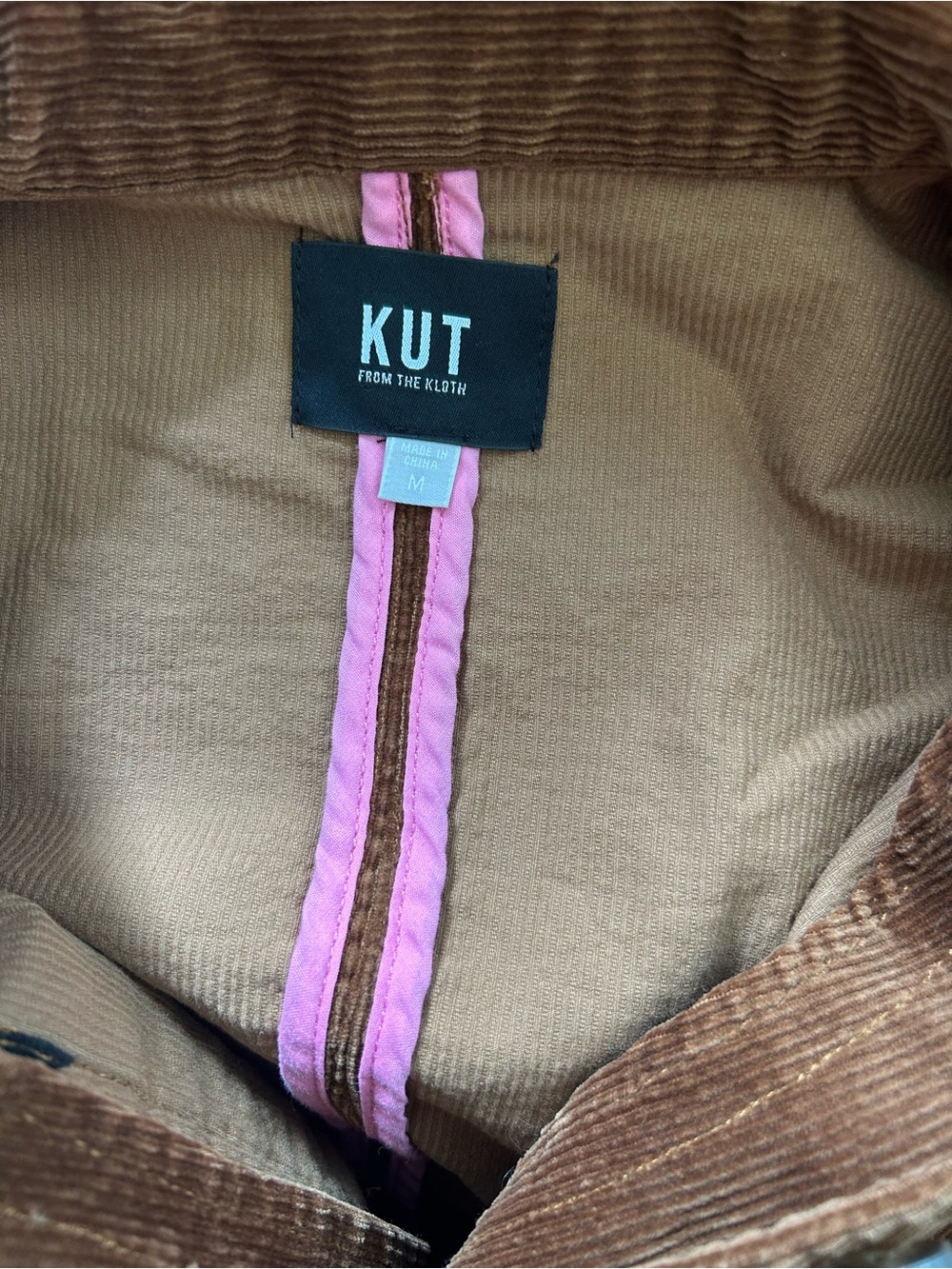 Kut from the Kloth Kyra Stretch Corduroy Jacket in Brown - Picture 7 of 8